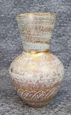 Gold painted stangl pottery vase