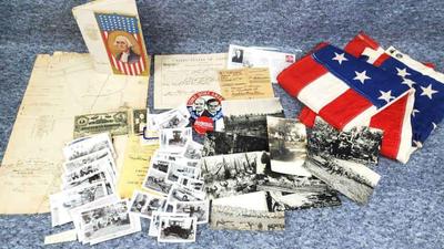 America history memorablia flag photos, wwii