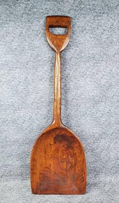 Antique hand carved solid wood primitive scoop shovel