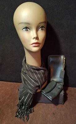 Coach Pouch And Small Purse/ Wallet * 100% Cashmere * Hand Tailored Scarf *
