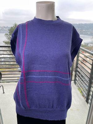 Pendleton Wool Sleeveless Sweater * Purple Pattern * Size 1X
