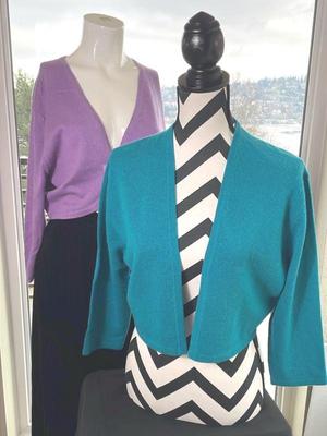 Neiman Marcus Cashmere Shrug * Cotton/Cashmere Blend Shrug * XL
