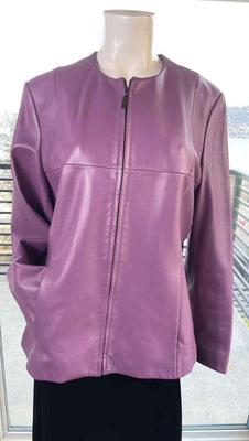 Artifacts Purple Leather Short Jacket * 1X
