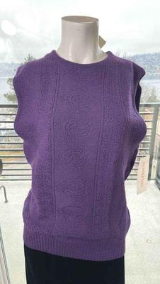 New with tags Neiman Marcus Purple Cashmere Shrug * XL
