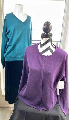 Facconable Wool Sweater * New with Tags Nordstrom Cashmere Cardigan * XL
