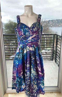 Donna Rico Cotton/Silk Blend Lined Sleeveless Dress * 16
