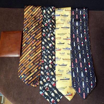 4 Men's Silk Ties * Coach Wallet
