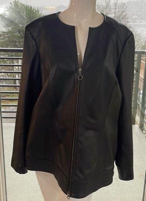 Caslon Black Leather Jacket * 1X
