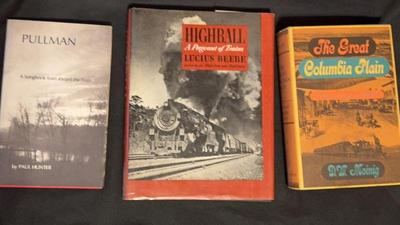 Train Themed Books * •’Highball A Pagent Of Trains’ * ‘The Great Columbia Plain’ 1968 *
