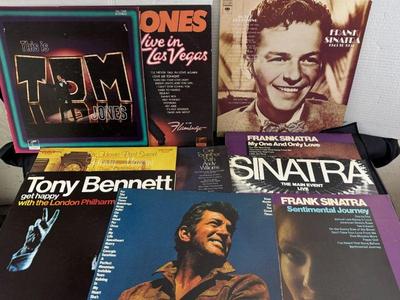 Sale Photo Thumbnail #149: 10 70s Era Records * 4 Frank Sinatra * 2 Tom Jones * Henry Mancini * Andy Williams * Dean Martin *
