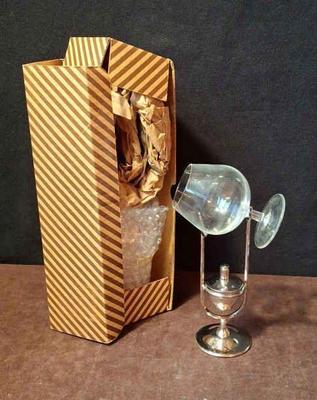 Silver Plated Brandy Warming Set
