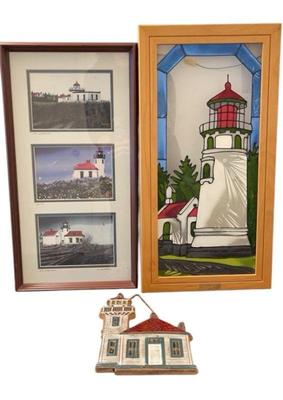 Lighthouses! Stained Glass & Prints Signed Tandecki
