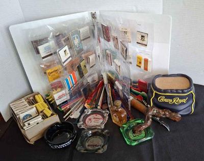 Collectible Matchbooks * Swizzle Sticks * Ashtrays * Cork Screw * Bottle Opener *
