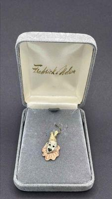 14K Yellow/Rose/White Gold Clown Pendant
