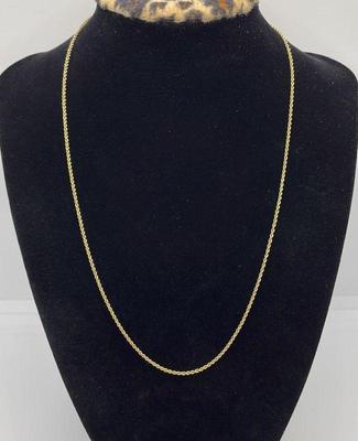 Sale Photo Thumbnail #131: 14K Yellow Gold Fine Chain Necklace * weight = 4g
