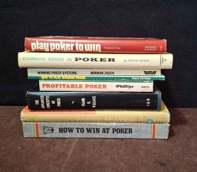 W.C.Fields' Poker Set * 2 First Edition Poker Teaching Books * 5 Poker Players Books *
