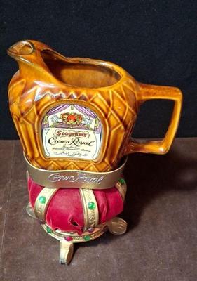 Sale Photo Thumbnail #15: Seagram's Crown Royal * Whisky Pitcher And Crown Stand
