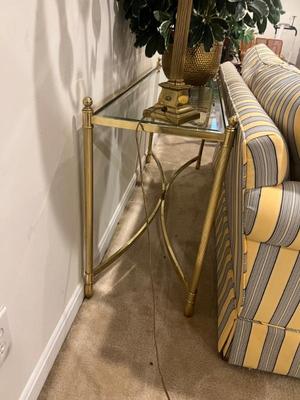 Brass sofa table 53 x 15 x 27