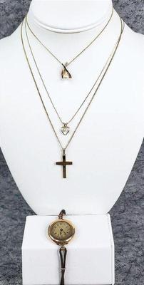 Gold necklaces watch