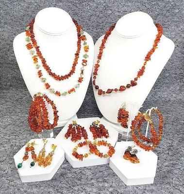 Amber beaded jewelry