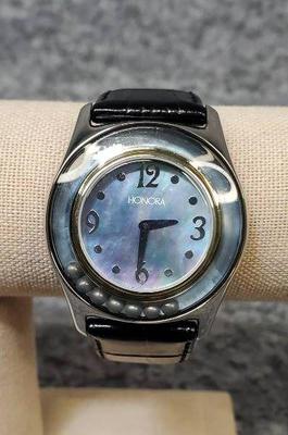 Men s honora floating black pearl watch