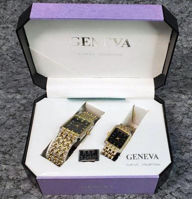 Geneva men s and ladies boxed set of watches