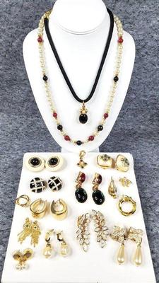 1980 s clip ons and pierced, scarf clips, pins, charms