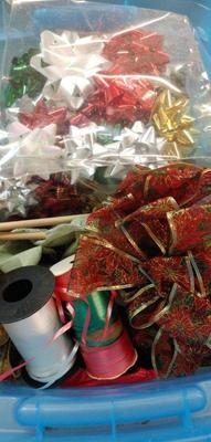 Christmas and holiday bows ribbon and