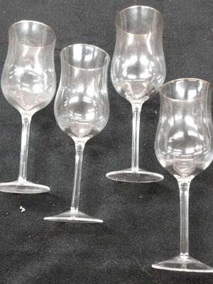 Long stem crystal tulip glasses