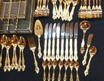 Gold finish flatware
