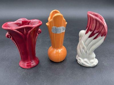 3~ vintage Shawnee vases * 4.5 To 5” * USA 725

