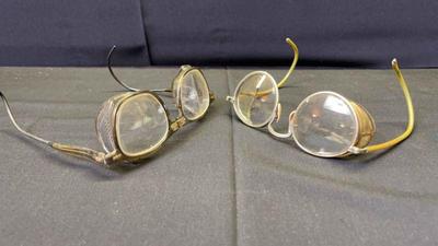 2 Vintage Glasses With Side Shields * 1 Pair WILLSON Folding
