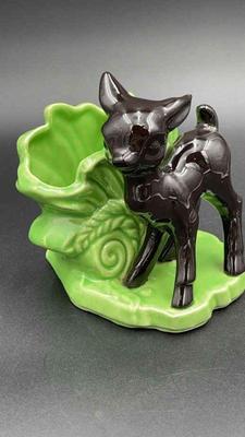 Mid Century SHAWNEE USA Pottery #737 Fawn Planter Vase * Rare color combination
