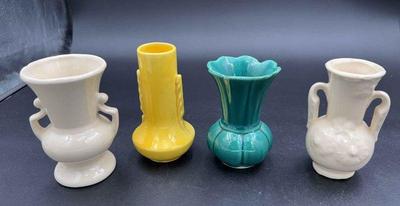 4~ Vintage USA 5” Vases * 1940 San Francisco Fair Blue Vase
