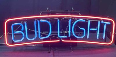 Vintage Lighted Neon Bud Light Sign -WORKING!
