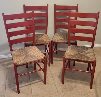 Country cottage ladderback chairs 4)