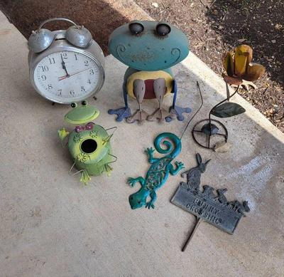 Metal yard art
