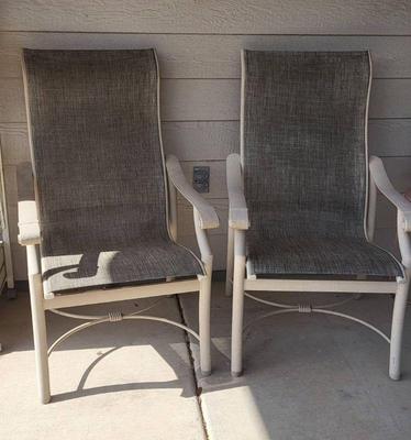 Metal patio chairs 2)