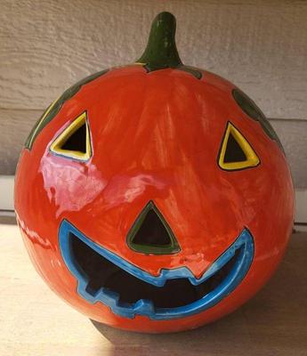 Decorative talavera pumpkin