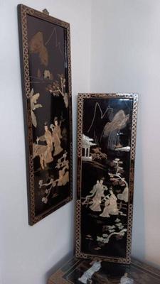 Pair of asian artworks
