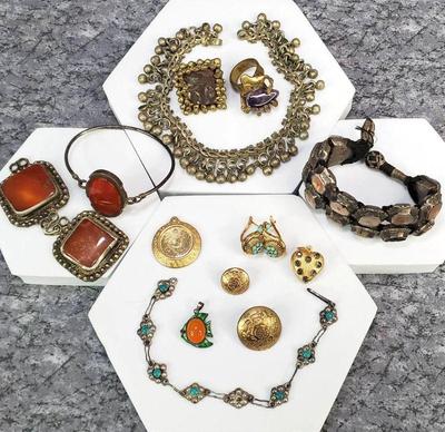 Vintage artisan and costume jewelry