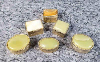 Stone inlay pill boxes