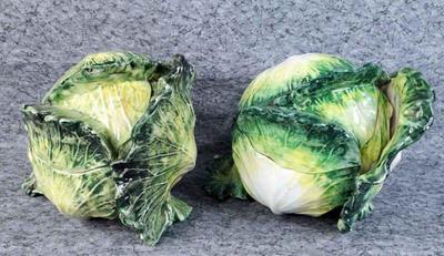 Hand painted italian cabbage pots