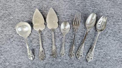 Wallace baroque silver plated serving utensils
