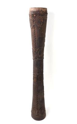 Lot 216 tall indonesian wood carved kundu