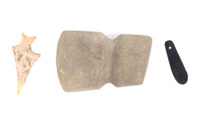 Lot 435 three native american stone objects