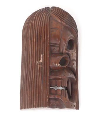 Lot 455 vintage tiki wood carved tribal mask