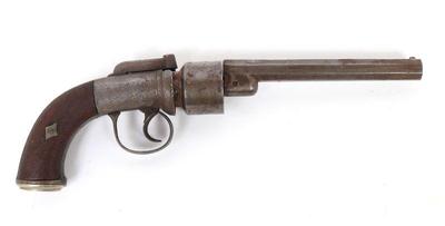 Lot 61 engraved english transitional revolver circa 1840 1850