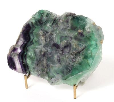 Lot 176 lovely slice of natural fluorite wstand
