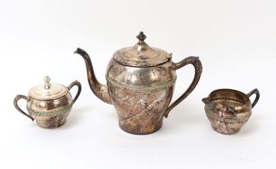 Lot 159 matching set of silver vessels